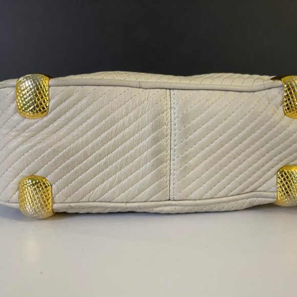 Vintage J Tiras Crossbody/Shoulder Ivory Bag Multi-Compartments, Tassels - Picture 5 of 12